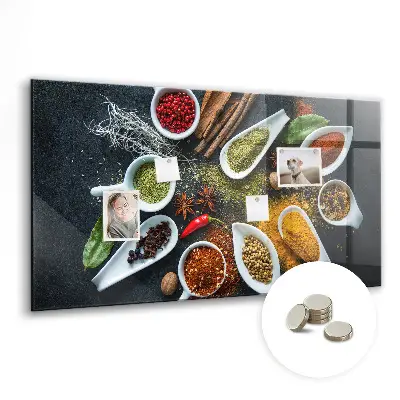 Magnetic wall spice board