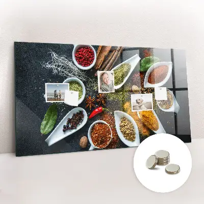 Magnetic wall spice board