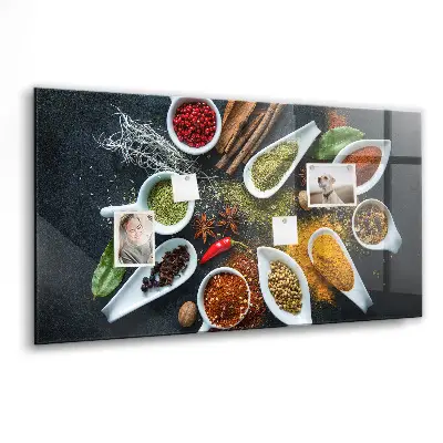 Magnetic wall spice board