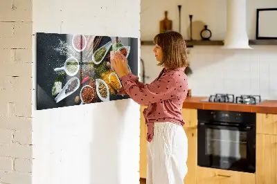 Magnetic wall spice board