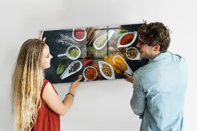 Magnetic wall spice board