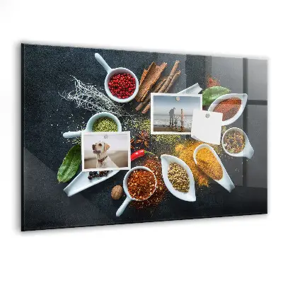 Magnetic wall spice board