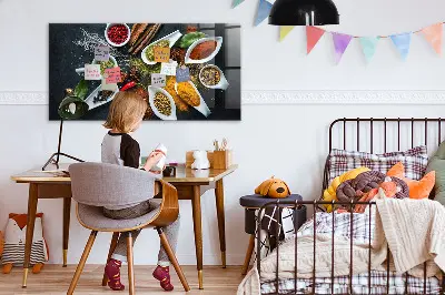 Magnetic wall spice board