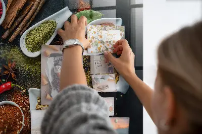 Magnetic wall spice board