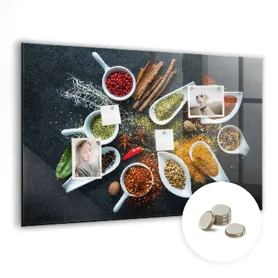 Magnetic wall spice board