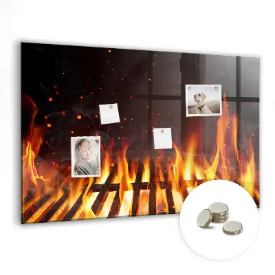 Magnetic grill board