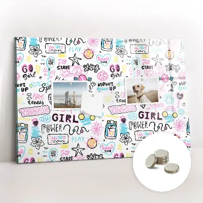 Graffiti Magnetic Glass Dry Erase Board