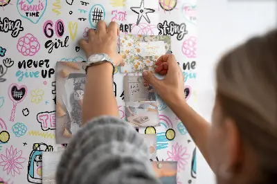 Graffiti Magnetic Glass Dry Erase Board