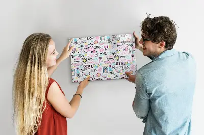 Graffiti Magnetic Glass Dry Erase Board