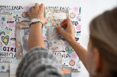 Graffiti Magnetic Glass Dry Erase Board