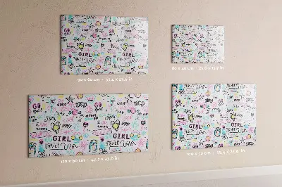Graffiti Magnetic Glass Dry Erase Board