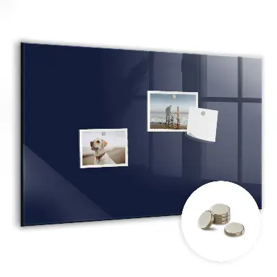Magnetic wall board in dark navy blue