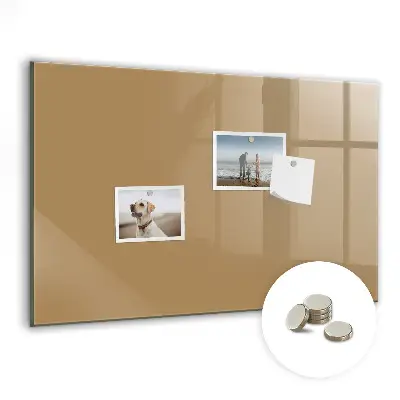 Magnetic wall board in dark beige