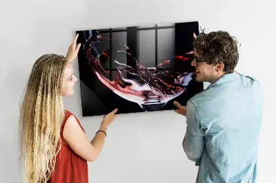 Glass of wine glass magnetic board