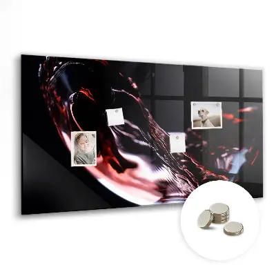 Glass of wine glass magnetic board