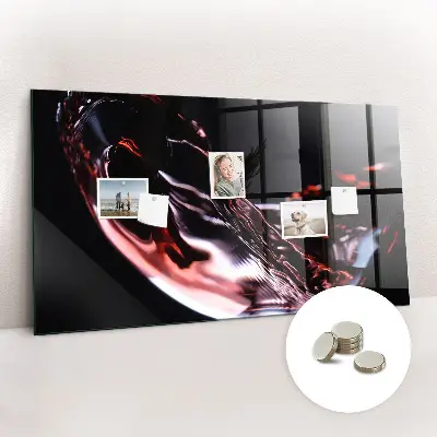 Glass of wine glass magnetic board