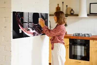 Glass of wine glass magnetic board