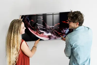 Glass of wine glass magnetic board