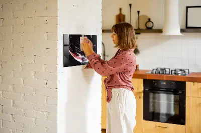 Glass of wine glass magnetic board
