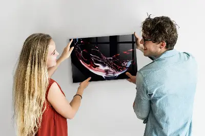 Glass of wine glass magnetic board