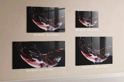Glass of wine glass magnetic board