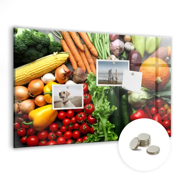 Magnetic wall board Fresh vegetables