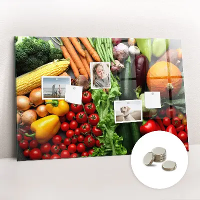 Fresh Vegetables Magnetic Wall Board