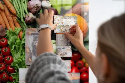 Magnetic wall board Fresh vegetables