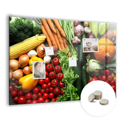 Magnetic wall board Fresh vegetables