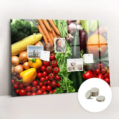 Magnetic wall board Fresh vegetables