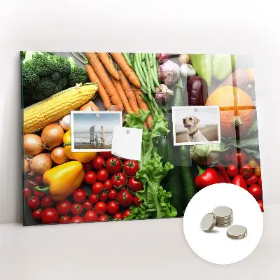 Fresh Vegetables Magnetic Wall Board