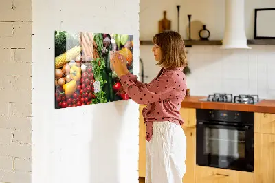 Magnetic wall board Fresh vegetables