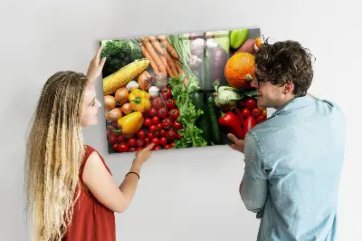 Magnetic wall board Fresh vegetables