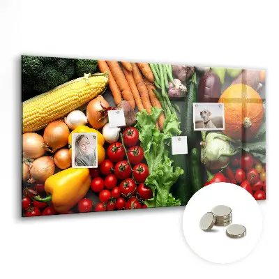Fresh Vegetables Magnetic Wall Board