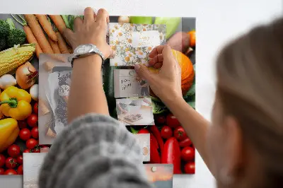 Magnetic wall board Fresh vegetables