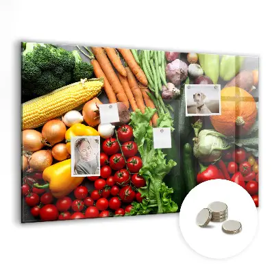 Fresh Vegetables Magnetic Wall Board