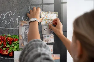 Magnetic glass dry erase board Bon appetit inscription