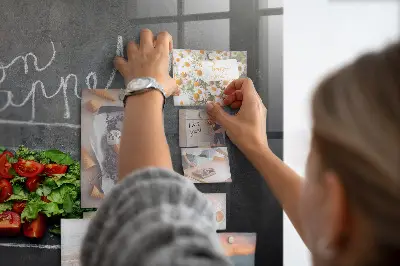 Magnetic glass dry erase board with Bon appetit inscription