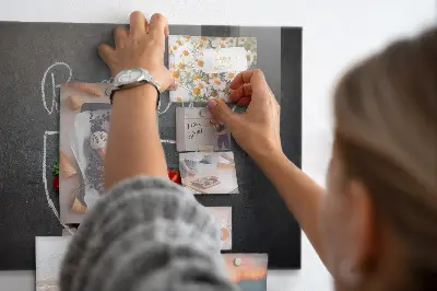 Magnetic glass dry erase board with Bon appetit inscription