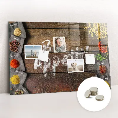 Magnetic wall board The inscription bon appetit