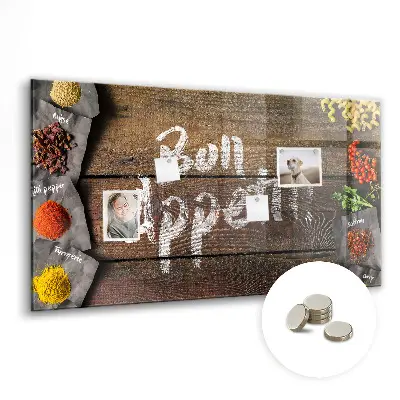 Magnetic wall board The inscription bon appetit