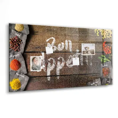 Magnetic wall board The inscription bon appetit