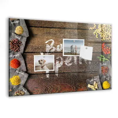 Magnetic wall board The inscription bon appetit