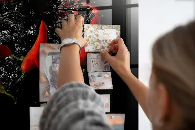 Magnetic Glass Dry Erase Board Featuring Peppers in Water