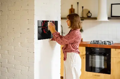 Magnetic Glass Dry Erase Board Featuring Peppers in Water