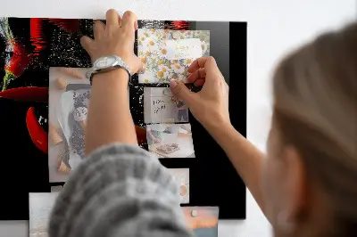 Magnetic Glass Dry Erase Board Featuring Peppers in Water