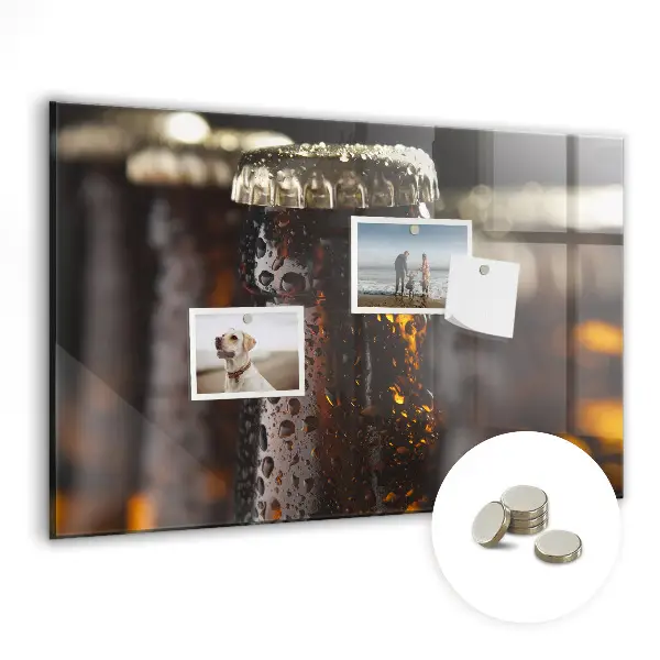 Magnetic glass dry erase board