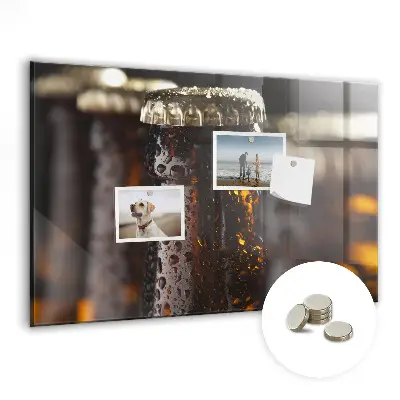 Magnetic glass dry erase board