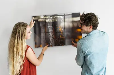 Magnetic glass dry erase board