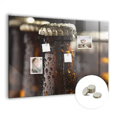 Magnetic glass dry erase board Glass bottles